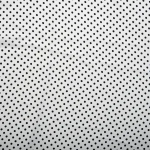 POLKA DOT Printed Polyester - White / Black