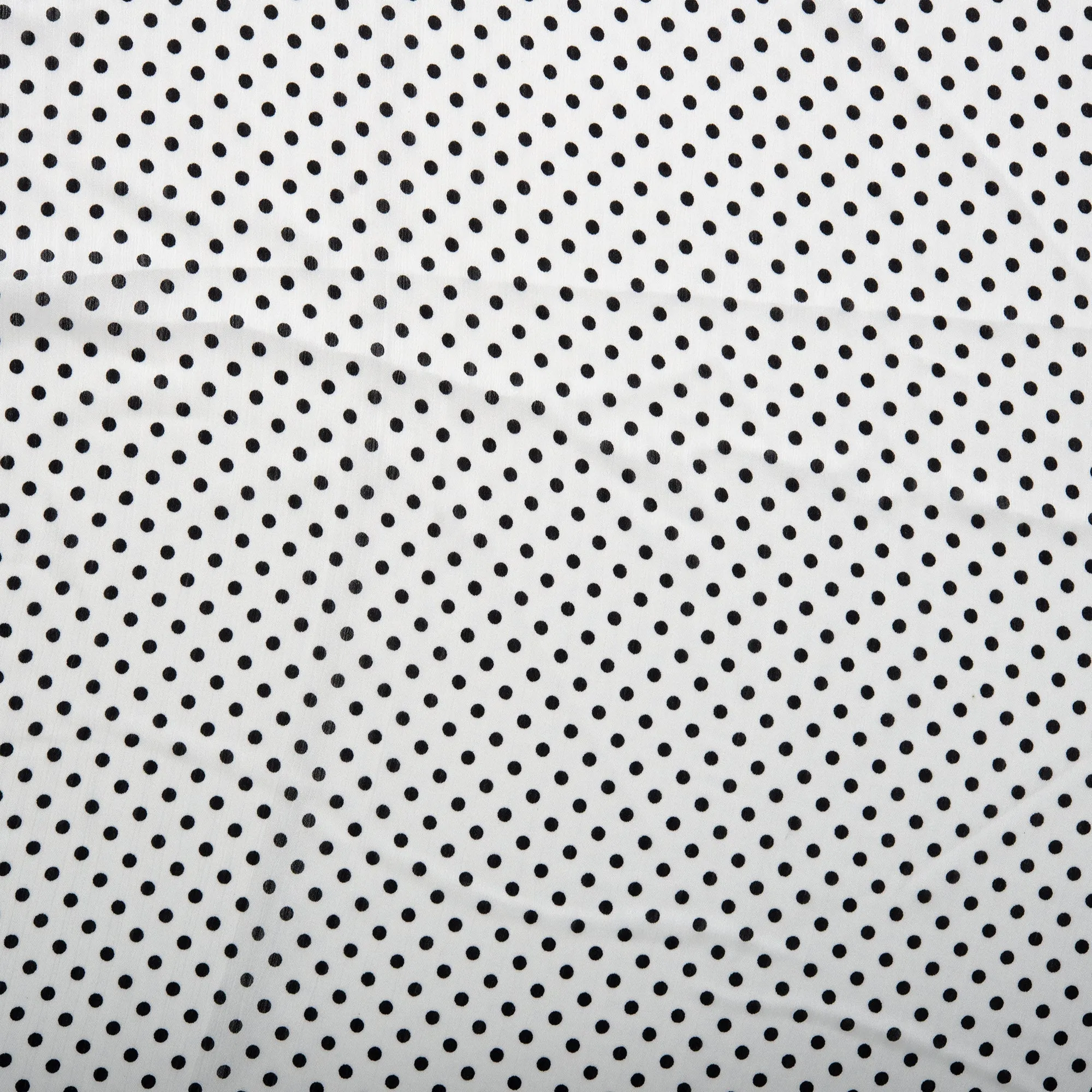 POLKA DOT Printed Polyester - White / Black