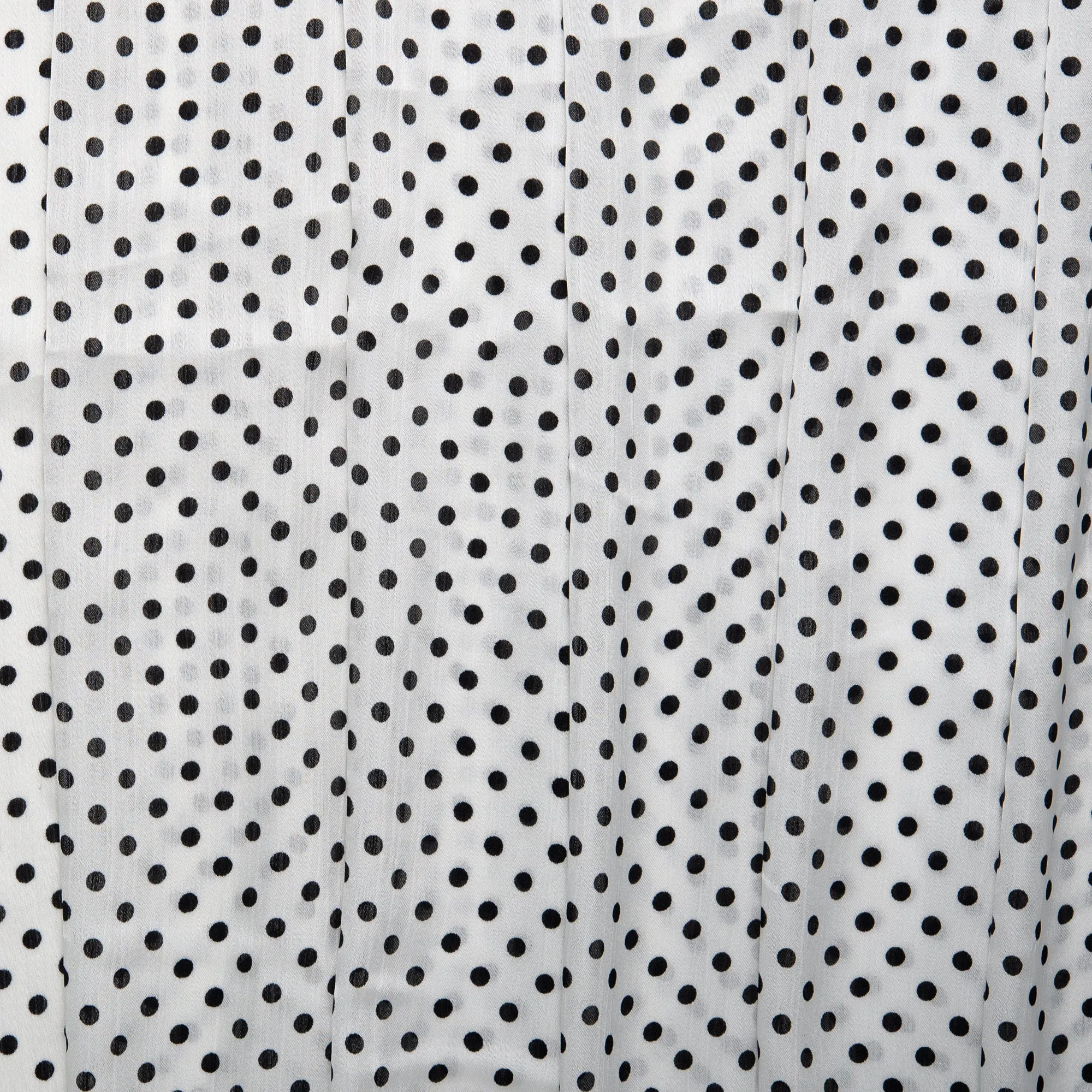 POLKA DOT Printed Polyester - White / Black