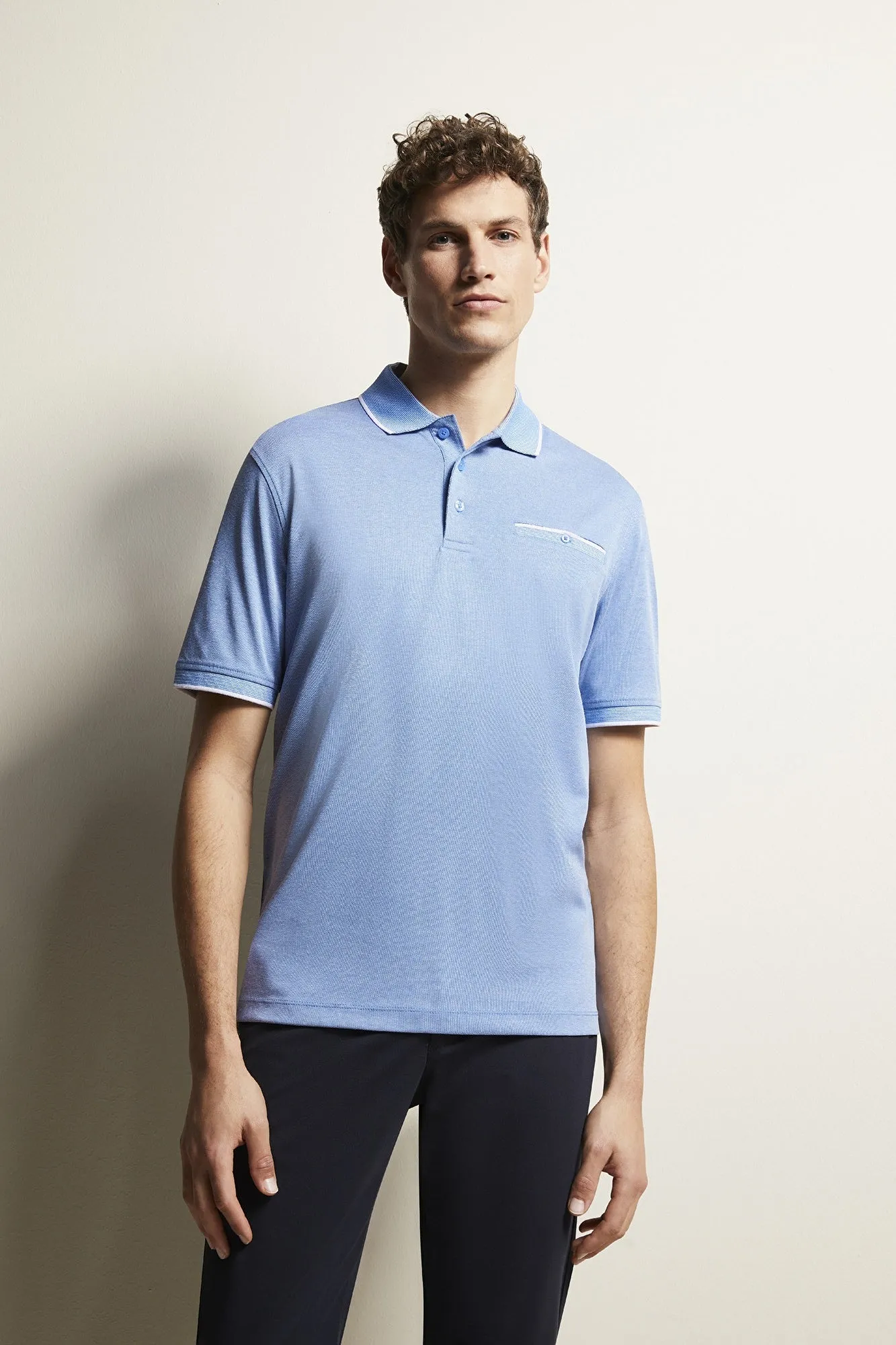 Polo Shirt with Contrasting Stripes 8151-55091A