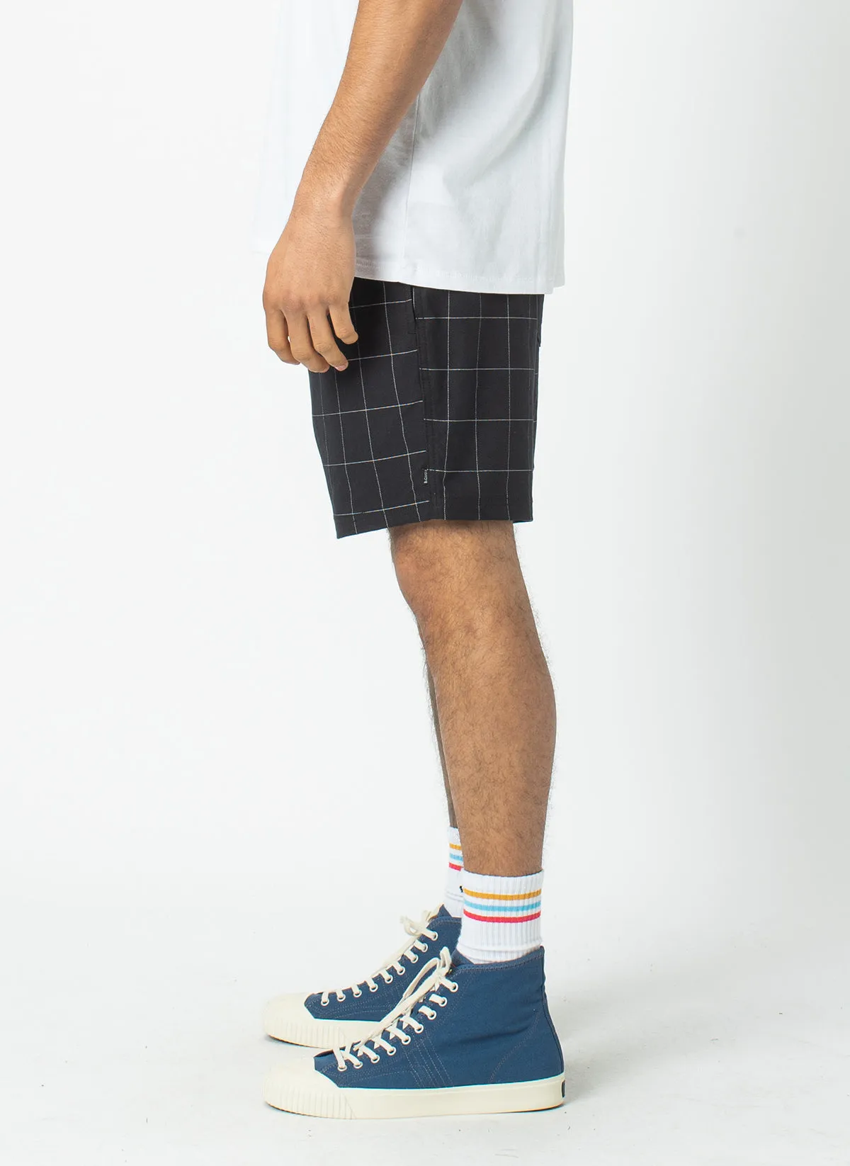 Poolside 17" Short Black Check