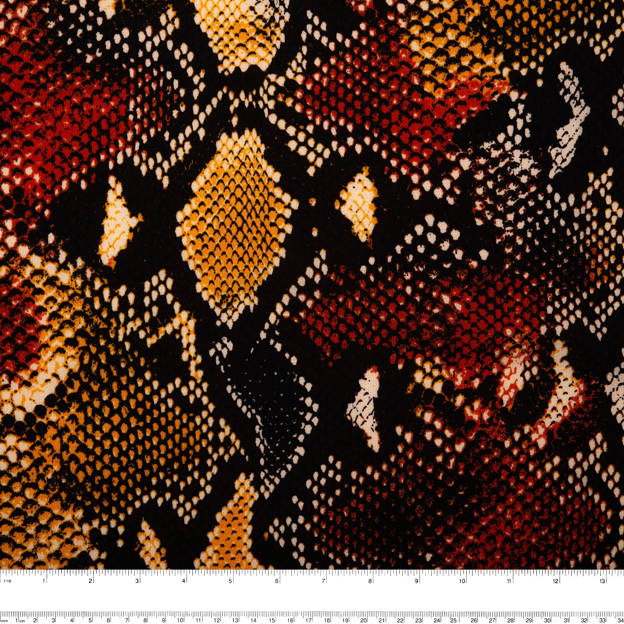 Printed Polyester Crepe - FOLKLORE - Snakes - Goldenrod