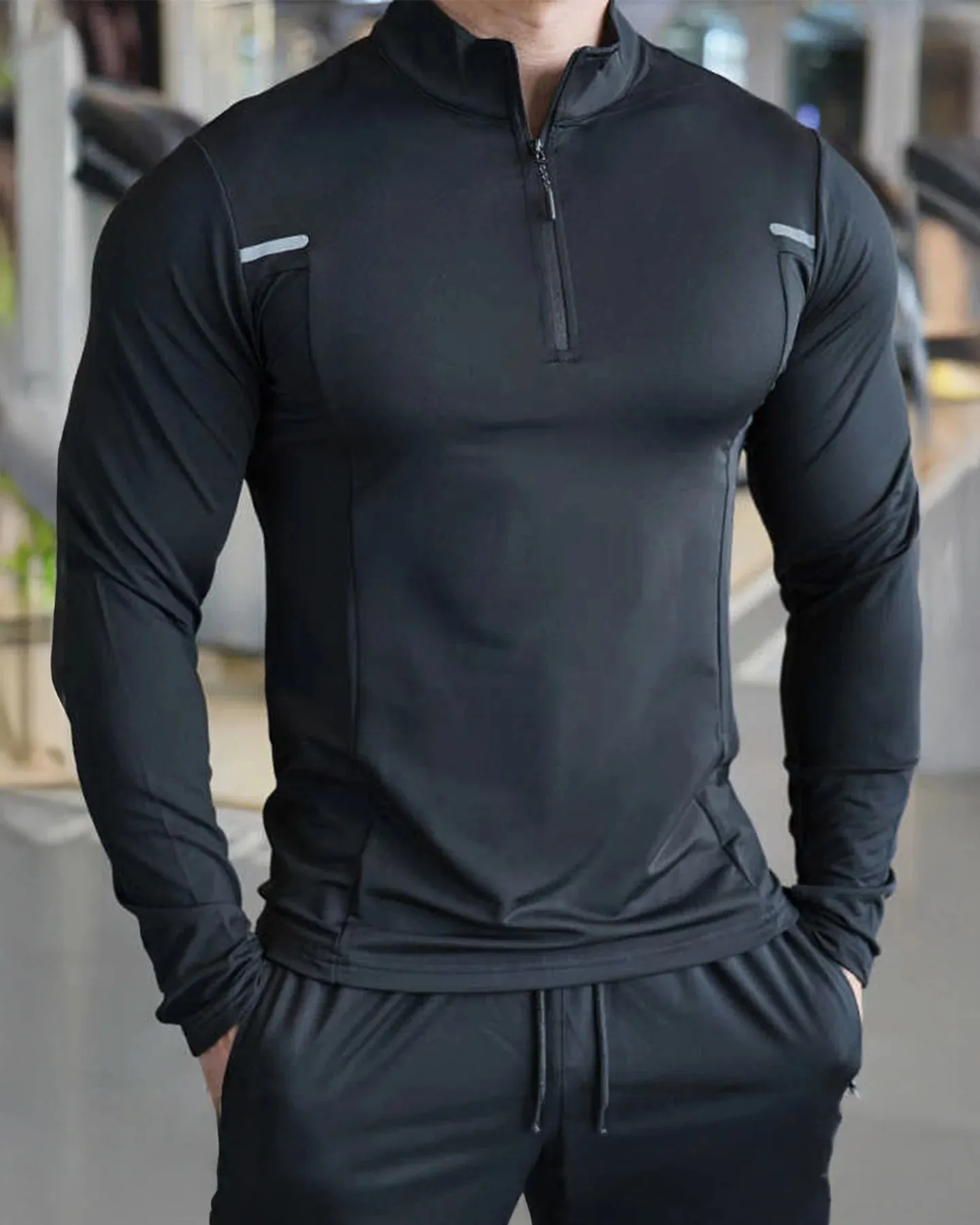 Reflective Performance Quarter-Zip Long Sleeve