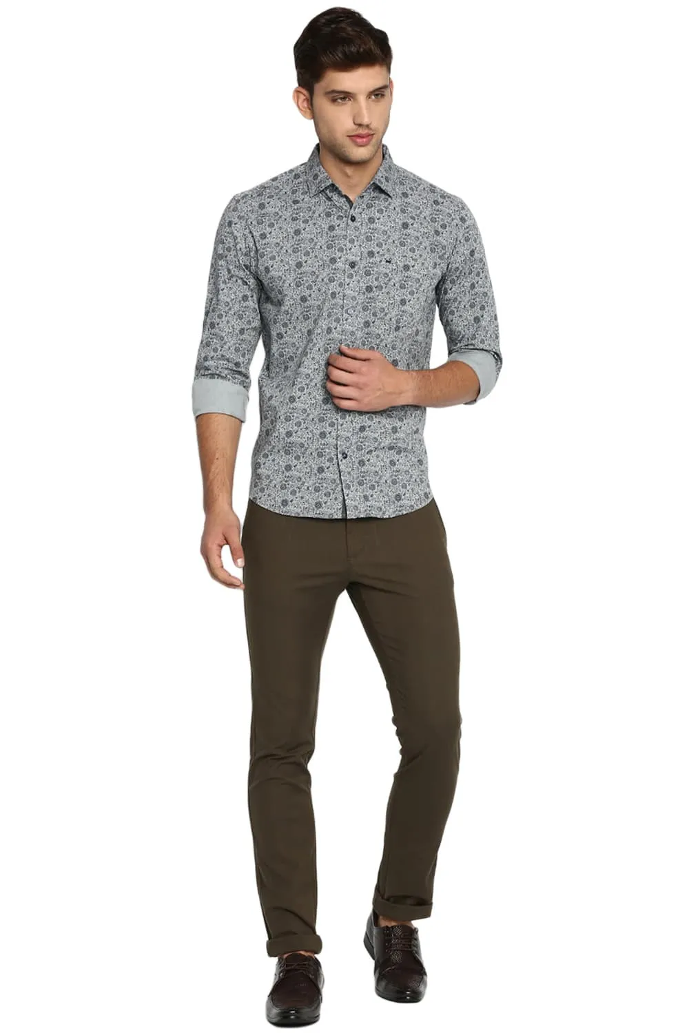 Slim Fit Printed Stretch Shirt