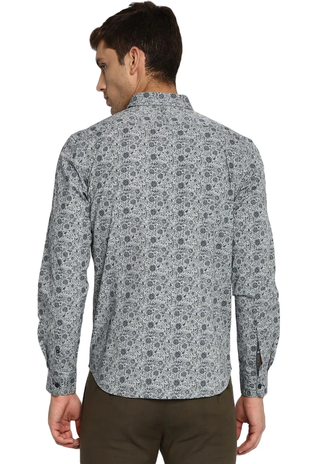 Slim Fit Printed Stretch Shirt