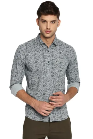 Slim Fit Printed Stretch Shirt