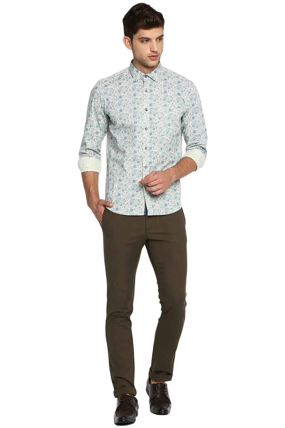 Slim Fit Printed Stretch Shirt