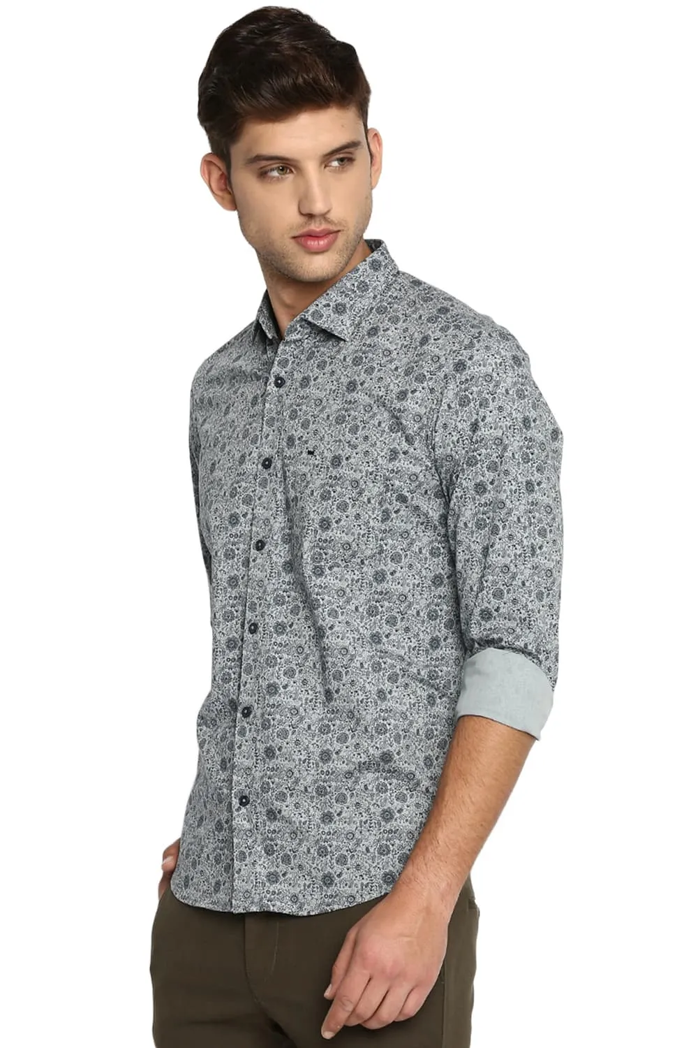 Slim Fit Printed Stretch Shirt