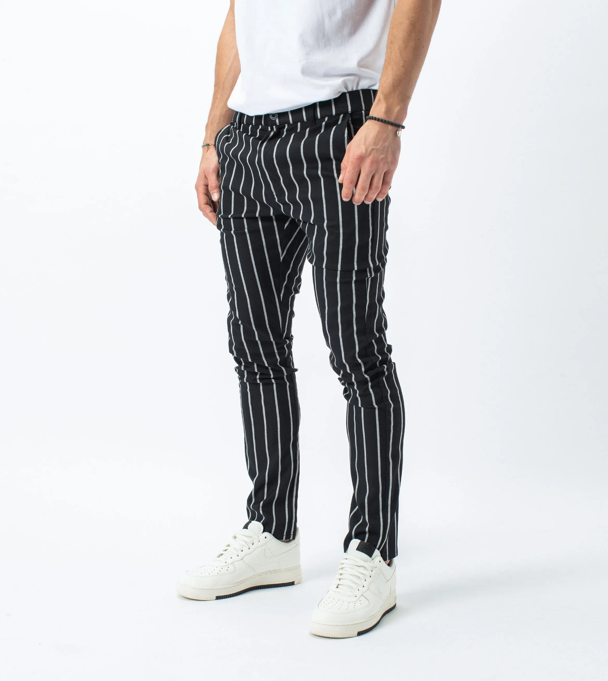 Stripe Snapshot Chino Black/Milk - Sale