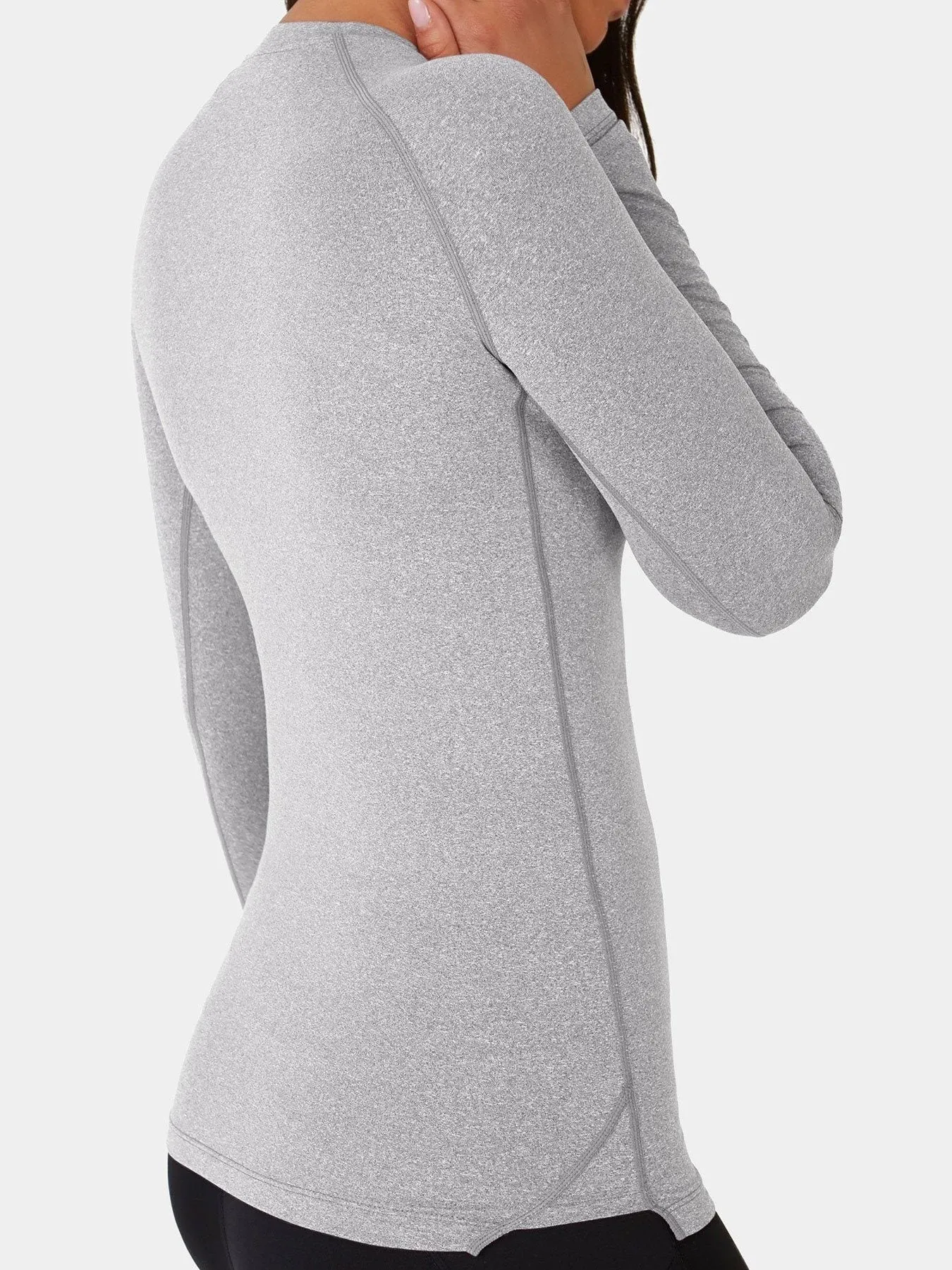 SuperThermal Long Sleeve Compression Base Layer Crew Neck Top for Women With Brushed Inner Fabric