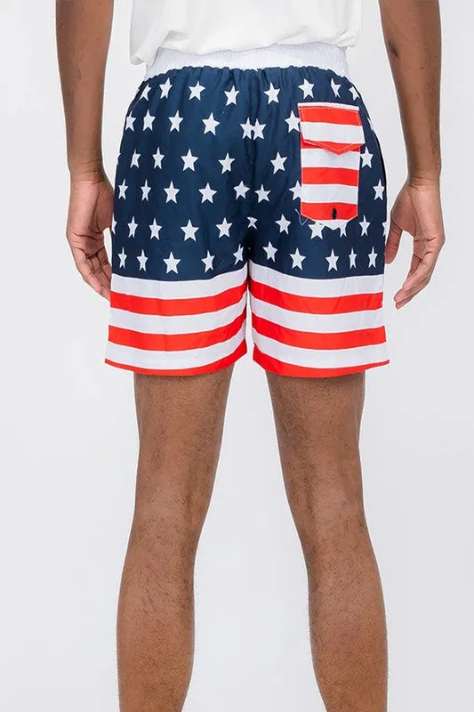 TEEK - American Flag Swim Shorts