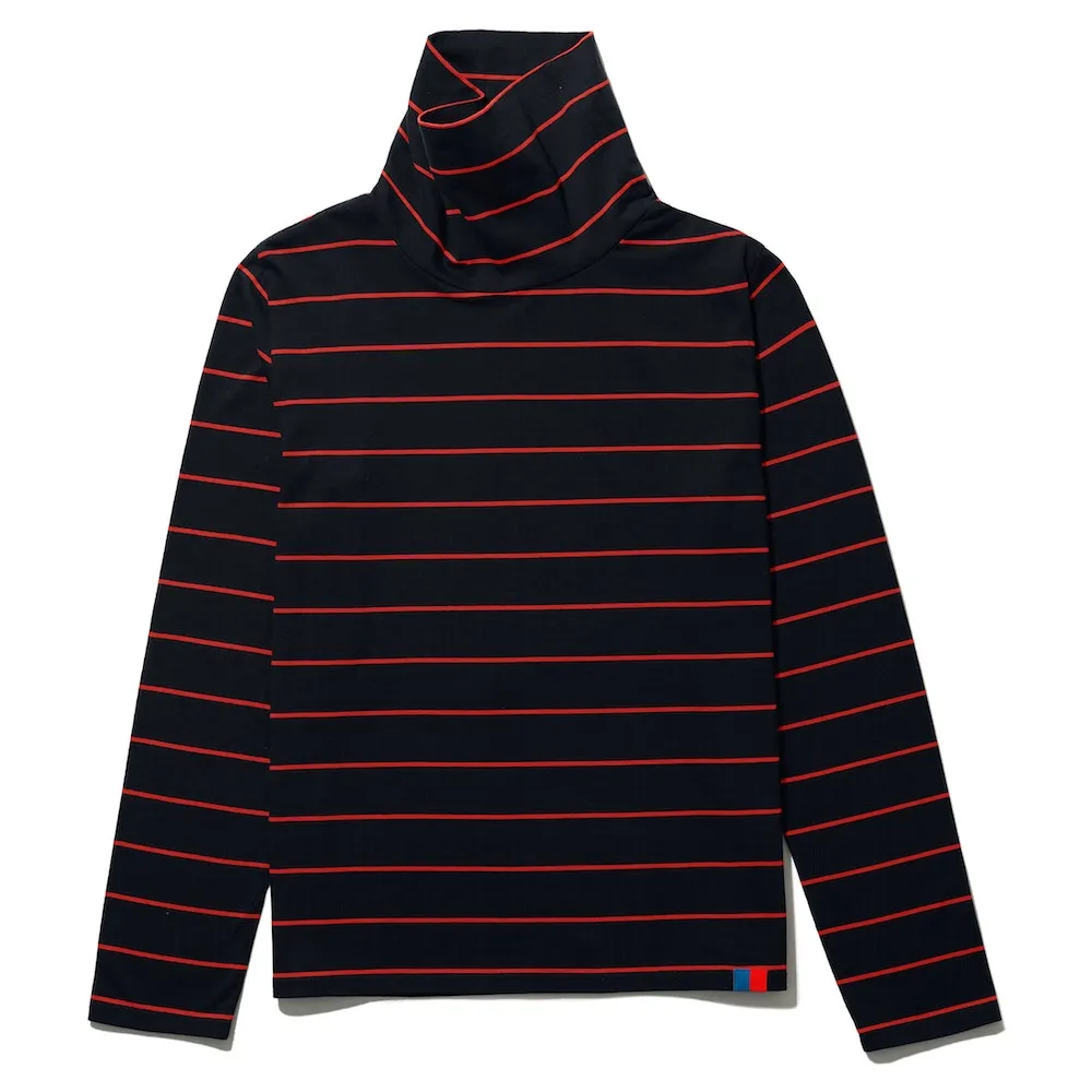 Turtleneck ~ Navy/Poppy