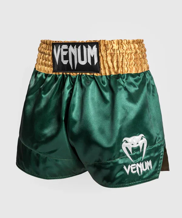 Venum-03813 Classic MUAY THAI BOXING Shorts XS-XXL Green/Gold/White