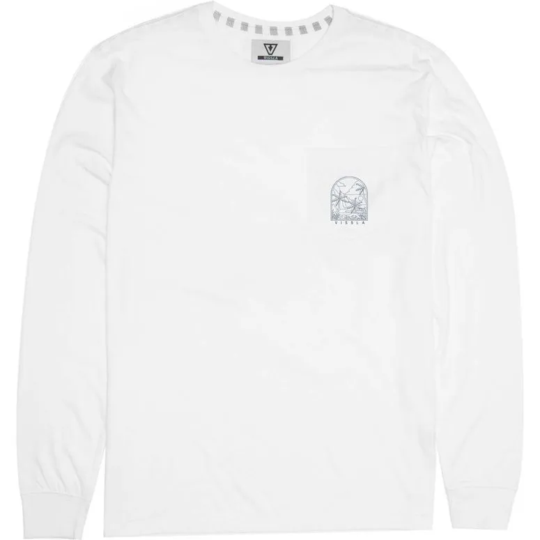 Vissla Bluffs Pocket L/S Tee-White