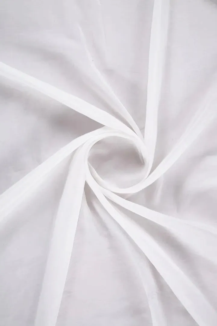 White Dyeable Pure 50x50 Chiffon Fabric