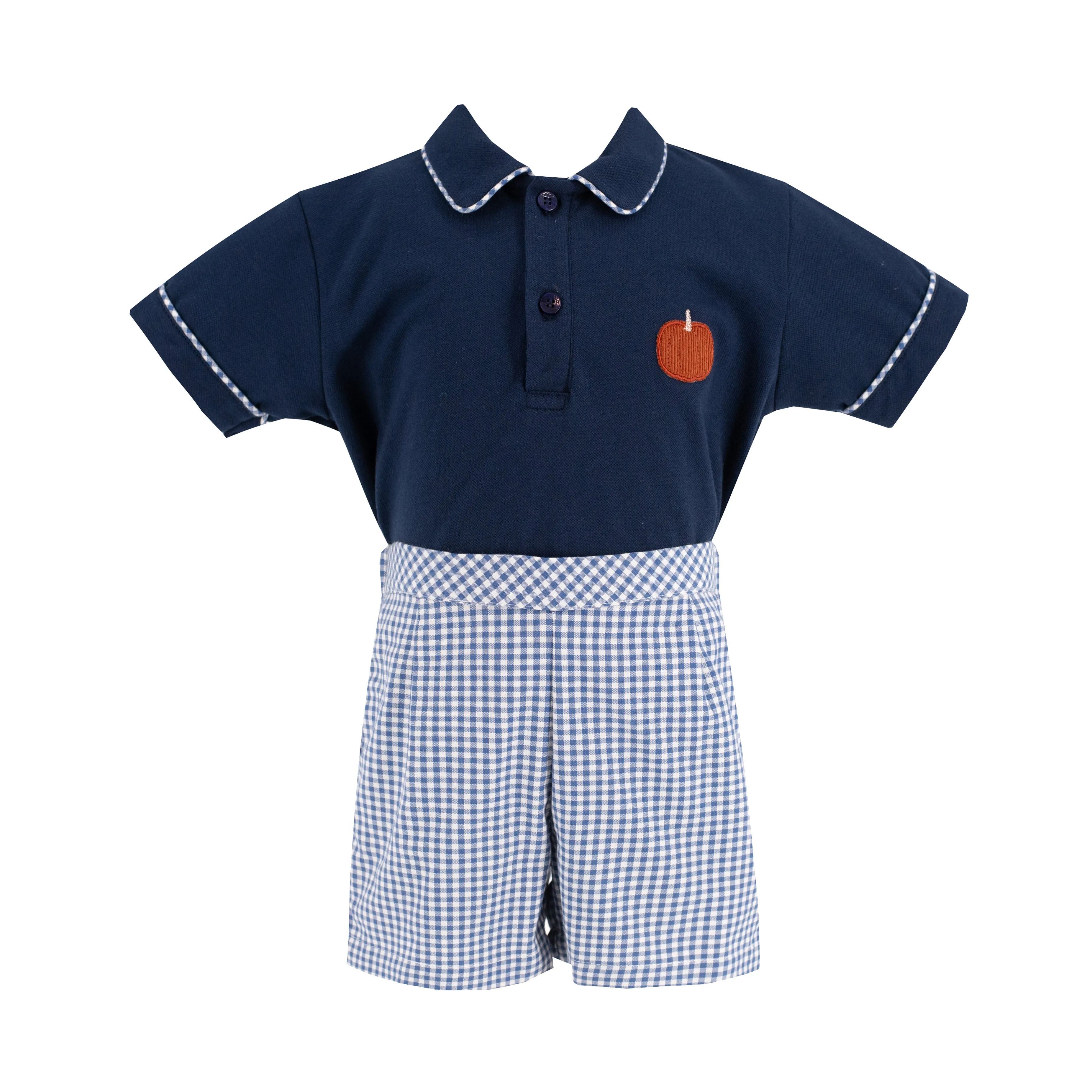 William Boy Polo Set - Classic Gingham Pumpkin