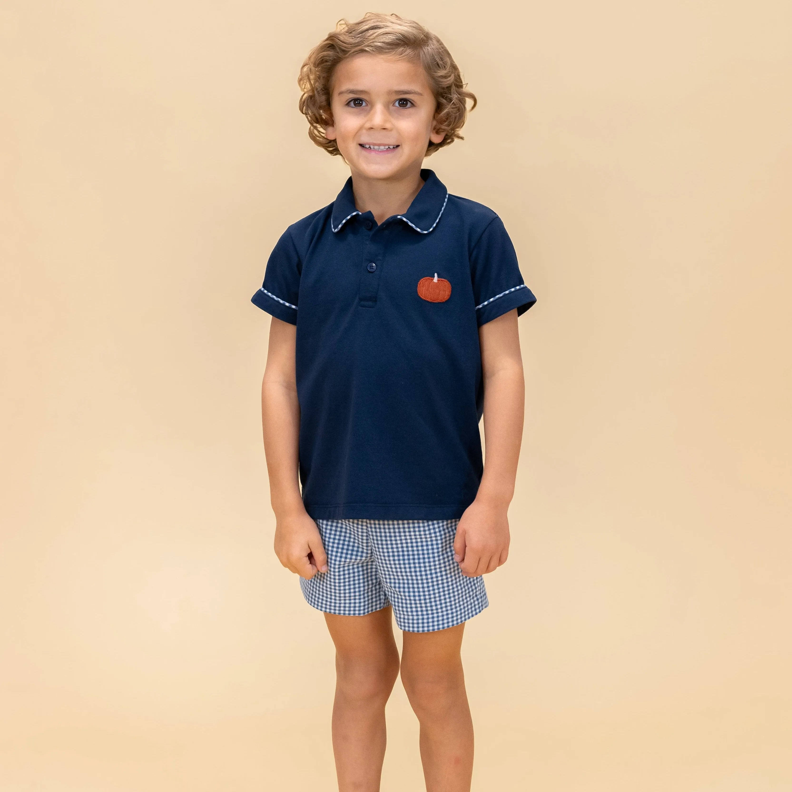 William Boy Polo Set - Classic Gingham Pumpkin