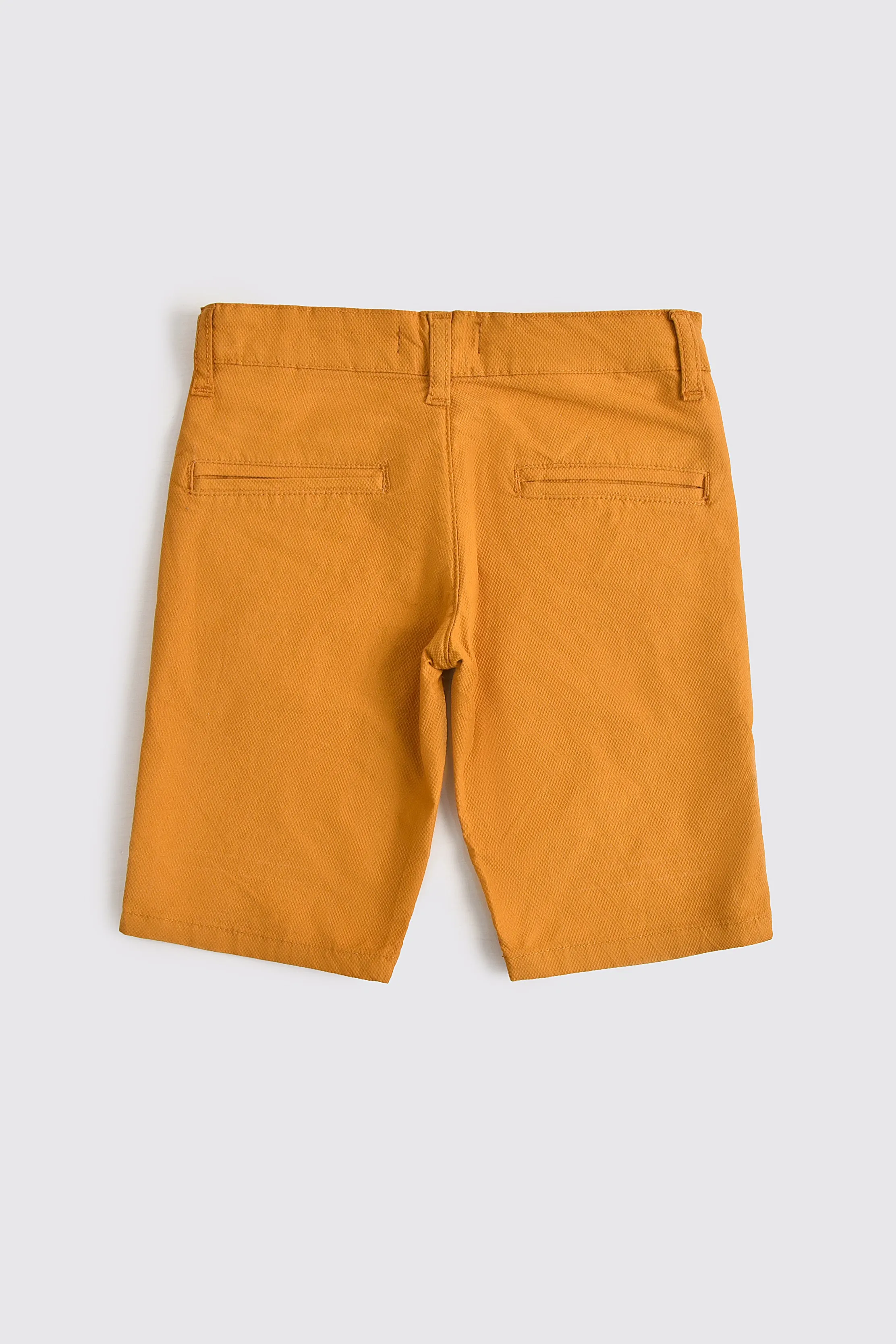 Yellow Cotton Shorts