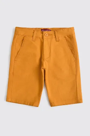 Yellow Cotton Shorts